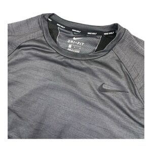 Nike Golf Dri-Fit Men's Sz L Gray Long‎ Sleeve Crew Neck Pullover 932316- 036